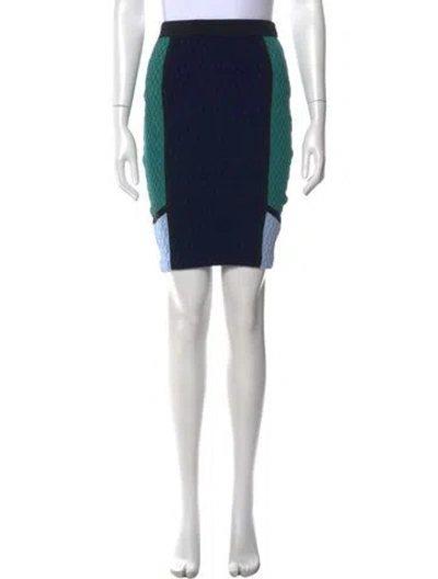 Pre-owned Simkhai Patterned Mini Skirt In Blue