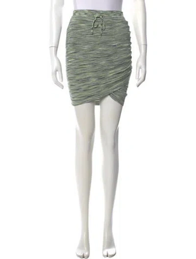 Pre-owned Simkhai Patterned Mini Skirt In Gray