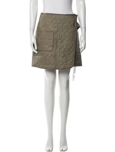 Pre-owned Simkhai Patterned Mini Skirt In Green