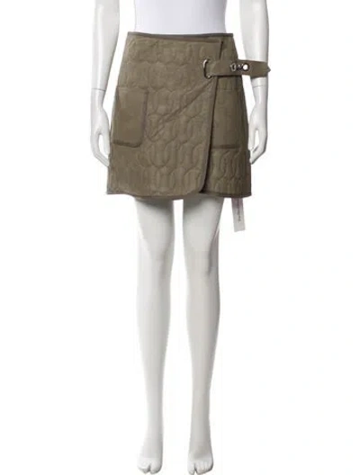 Pre-owned Simkhai Patterned Mini Skirt In Green