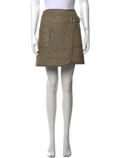 Pre-owned Simkhai Patterned Mini Skirt In Green