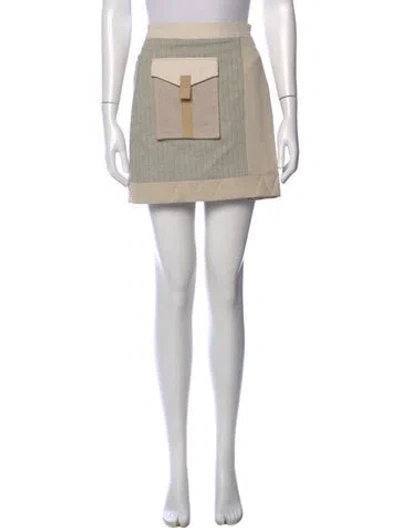 Pre-owned Simkhai Patterned Mini Skirt In Neutral