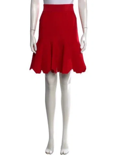 Pre-owned Simkhai Patterned Mini Skirt In Red