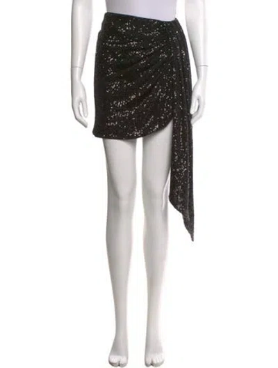Pre-owned Simkhai Patterned Mini Skirt W/ Tags In Black