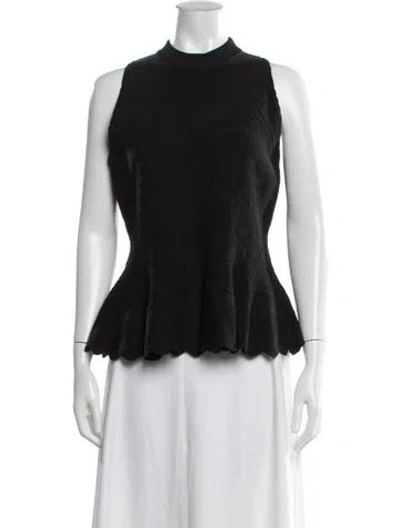 Pre-owned Simkhai Patterned Mock Neck Sweater In Black