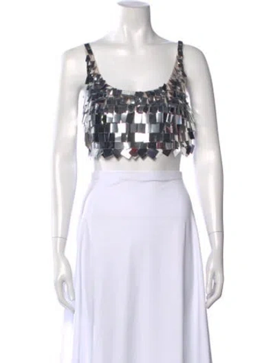 Pre-owned Simkhai Patterned Scoop Neck Crop Top W/ Tags In Pink