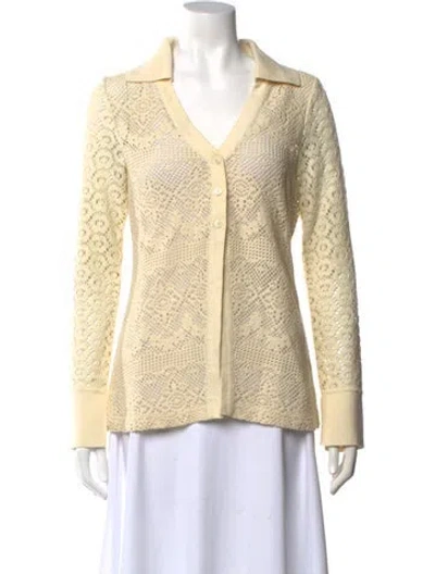Pre-owned Simkhai Patterned V-neck Sweater In Neutral