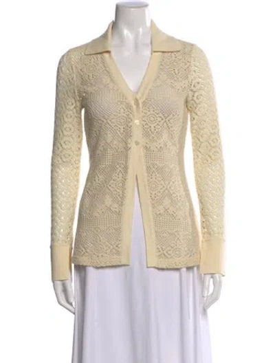 Pre-owned Simkhai Patterned V-neck Sweater In Neutral