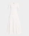 Simkhai Patton Drop-waist Midi Dress In White