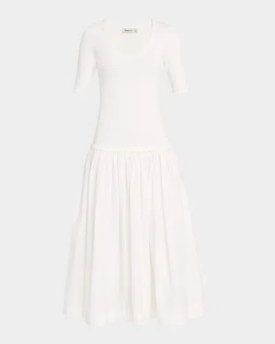 Simkhai Patton Drop-waist Midi Dress In White