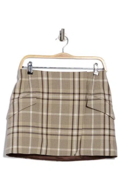 Simkhai Payton Plaid Wrap Miniskirt