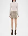 Simkhai Payton Wrap Mini Skirt In Sand Plaid