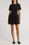 Simkhai Pearson Cotton And Modal-blend Jersey Mini Dress In Black