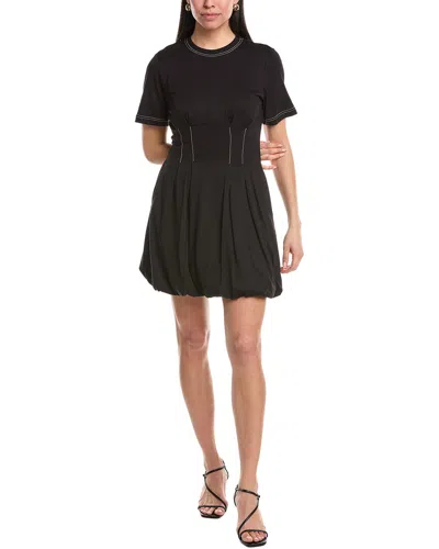 Simkhai Pearson Cotton And Modal-blend Jersey Mini Dress In Black