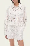 Simkhai Penelope Embroidered Shirt In White
