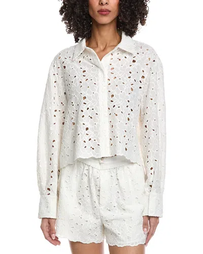 Simkhai Penelope Eyelet Blouse In White