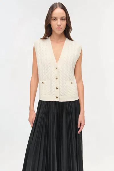 Simkhai Perrie Cashmere Vest In Ivory In Multi