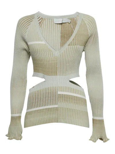 Pre-owned Simkhai Peyton Cut-out Top In Neutral