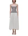 Simkhai Women's Pfeiffer Midi Dress In Midnight Gingham In Midnight Gingham