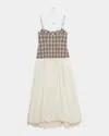 Simkhai Women's Pfeiffer Midi Dress In Midnight Gingham In Midnight Gingham