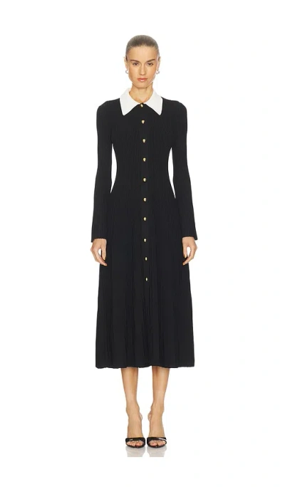 Simkhai Philippa Long Sleeve Midi Dress In Black
