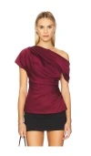 Simkhai Phoebe Draped Top In Red