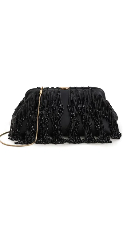 Simkhai Pia Beaded Clutch Black