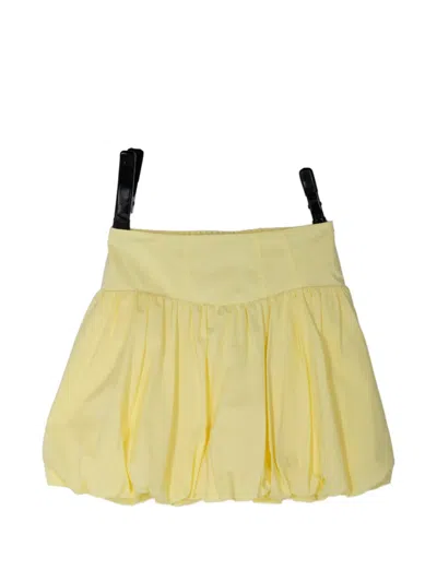 Simkhai Pipa Bubble Mini Skirt In Yellow