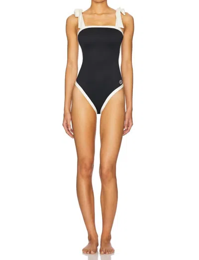 Simkhai Piper One Piece Swimsuit In Black Multi In Blue