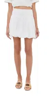 Simkhai Pippa Bubble Mini Skirt In White
