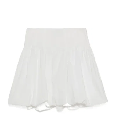 Simkhai Pippa Cotton Mini Skirt In White