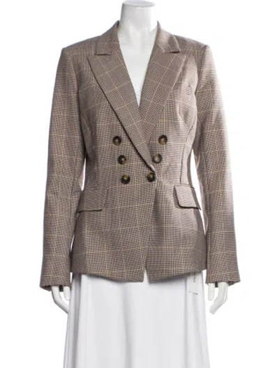 Pre-owned Simkhai Plaid Print Blazer In Neutrals