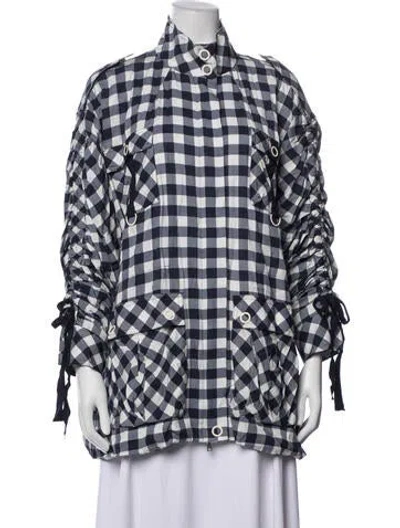 Pre-owned Simkhai Plaid Print Jacket In Blue