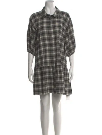 Pre-owned Simkhai Plaid Print Mini Dress