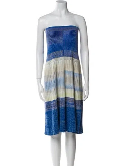 Pre-owned Simkhai Plaid Print Mini Dress In Blue