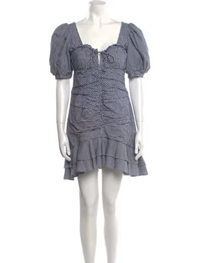 Pre-owned Simkhai Plaid Print Mini Dress In Multi
