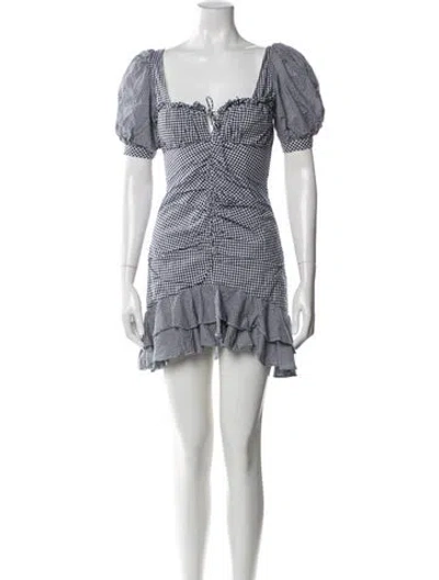 Pre-owned Simkhai Plaid Print Mini Dress In Multi
