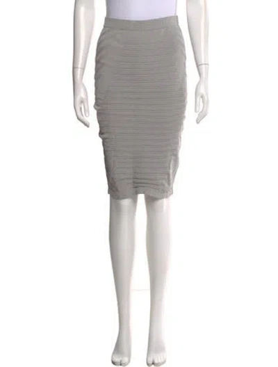 Pre-owned Simkhai Pleated Accents Knee-length Skirt In Gray