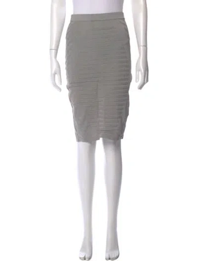 Pre-owned Simkhai Pleated Accents Knee-length Skirt In Gray