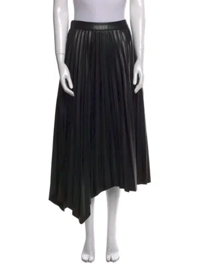 Pre-owned Simkhai Pleated Accents Midi Length Skirt In Black