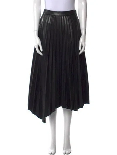Pre-owned Simkhai Pleated Accents Midi Length Skirt In Black