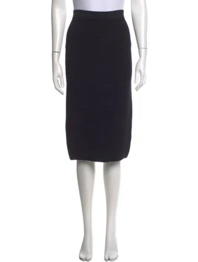Pre-owned Simkhai Pleated Accents Midi Length Skirt In Black