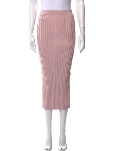 Pre-owned Simkhai Pleated Accents Midi Length Skirt In Pink