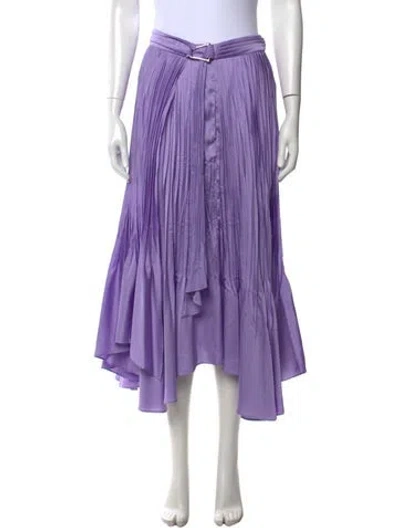 Pre-owned Simkhai Pleated Accents Midi Length Skirt W/ Tags In Purple