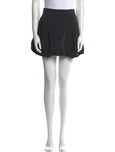 Pre-owned Simkhai Pleated Accents Mini Skirt In Black