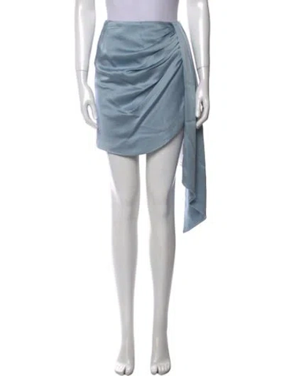 Pre-owned Simkhai Pleated Accents Mini Skirt In Black