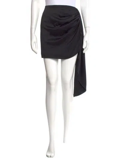 Pre-owned Simkhai Pleated Accents Mini Skirt In Black