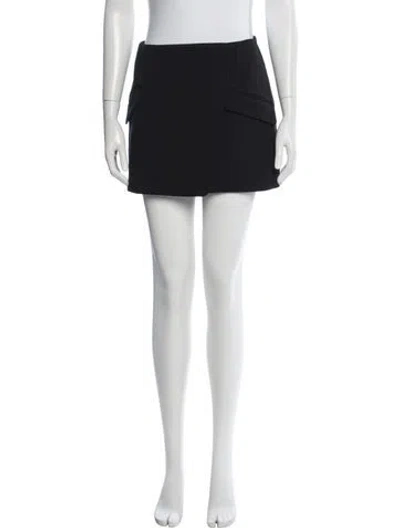 Pre-owned Simkhai Pleated Accents Mini Skirt In Black