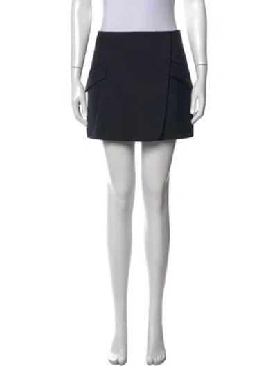 Pre-owned Simkhai Pleated Accents Mini Skirt In Black