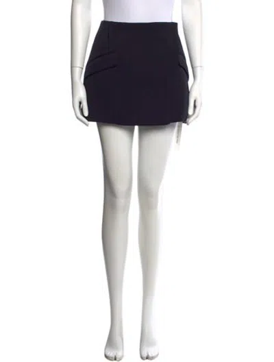 Pre-owned Simkhai Pleated Accents Mini Skirt In Black